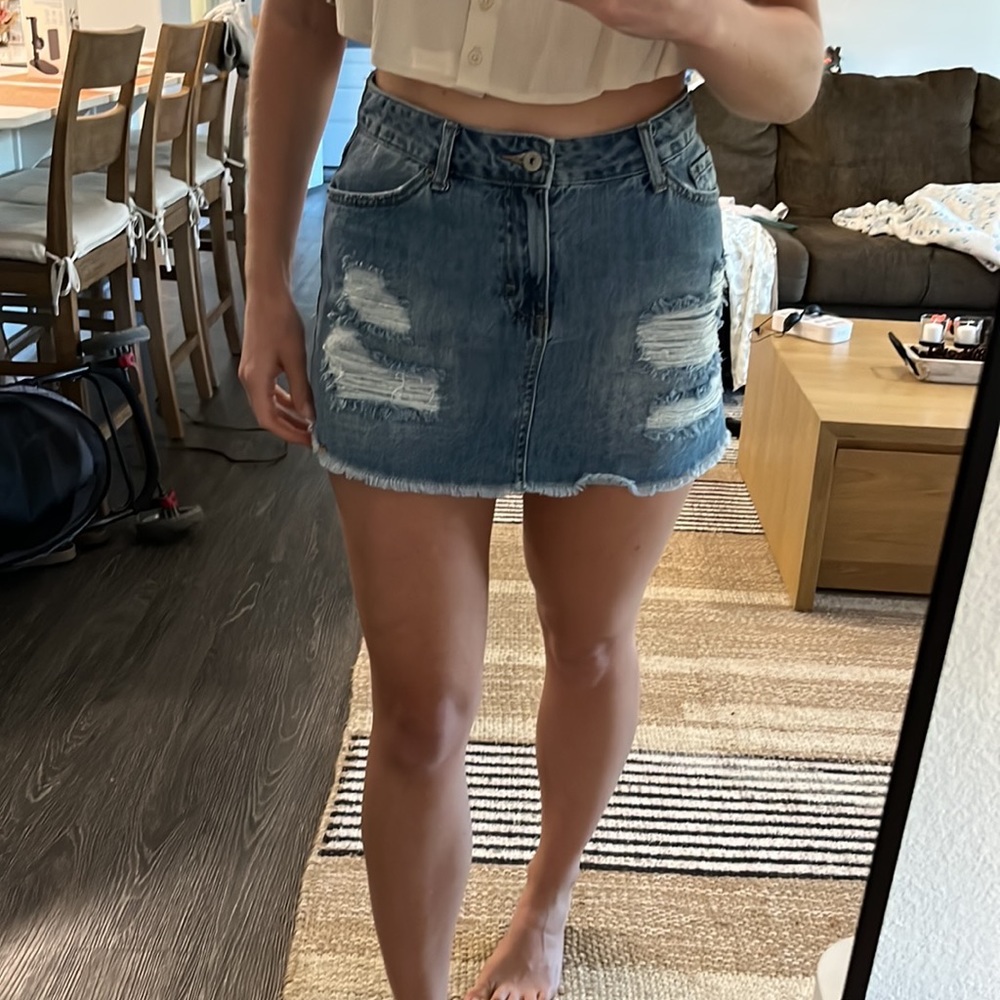Mini jean skirt